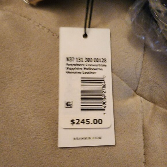 NWT - Brahmin Anywhere Convertible Small Croc Melbourne Embossed Leather Satchel - Picture 2 of 3